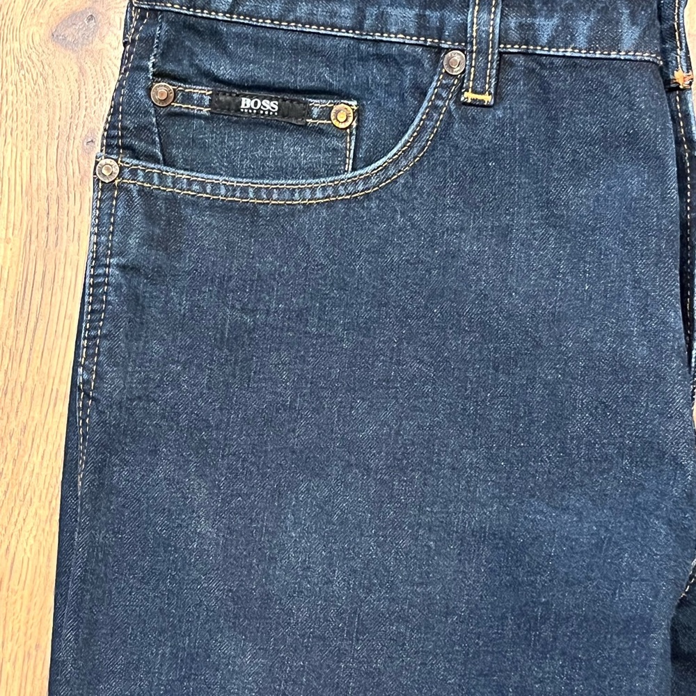 BOSS Men's Dark Blue Jeans